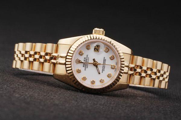 Rolex Datejust Mechanism Golden&White Surface Women Watch-RD2462