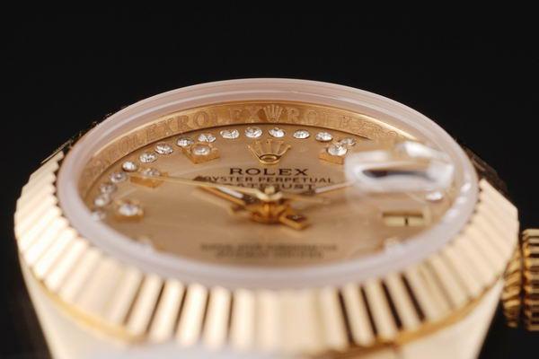 Rolex Datejust Mechanism Golden Cutwork Women Watch-RD2373