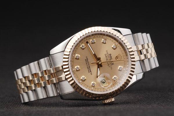 Rolex Datejust Mechanism Golden Surface Cutwork Men Watch-RD2426