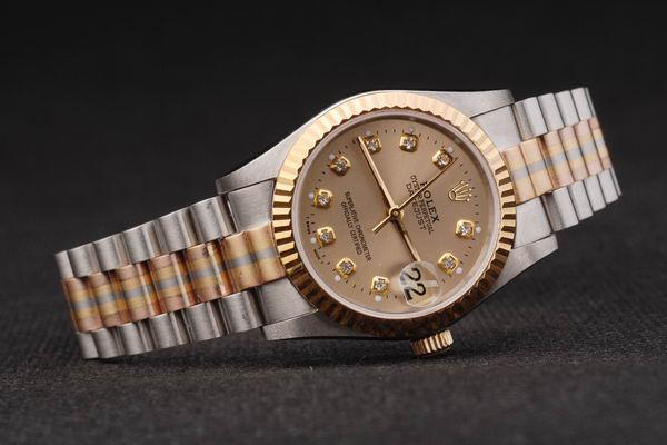 Rolex Datejust Mechanism Golden Surface Cutwork Watch-RD2433