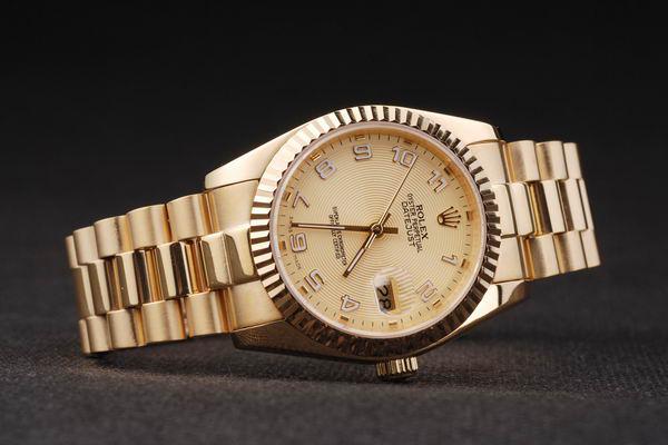 Rolex Datejust Mechanism Golden Surface Men Watch-RD2437