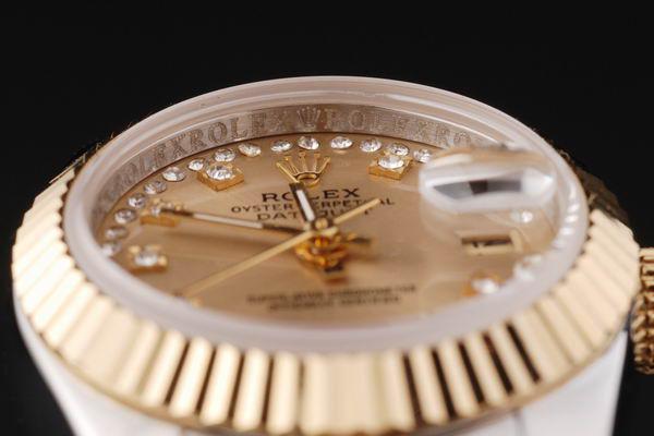 Rolex Datejust Mechanism Golden Surface Watch-RD2458