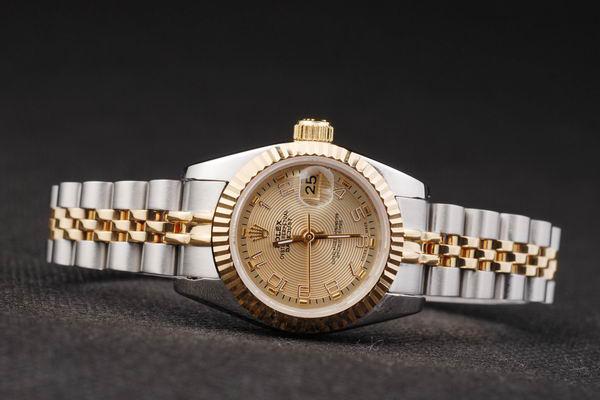 Rolex Datejust Mechanism Rose Golden Surface Women Watch-RD2461