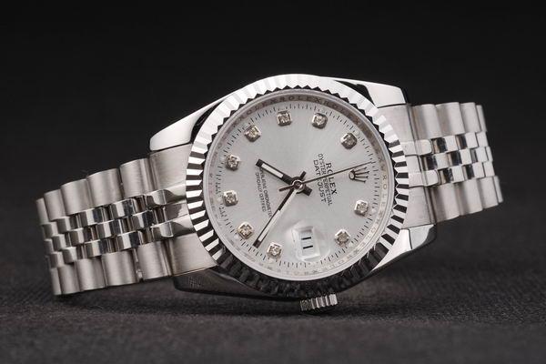 Rolex Datejust Mechanism Silver&White Cutwork Women Watch-RD2428