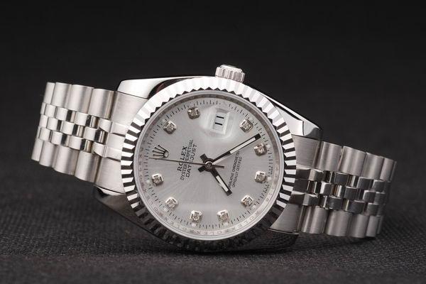 Rolex Datejust Mechanism Silver&White Cutwork Women Watch-RD2428