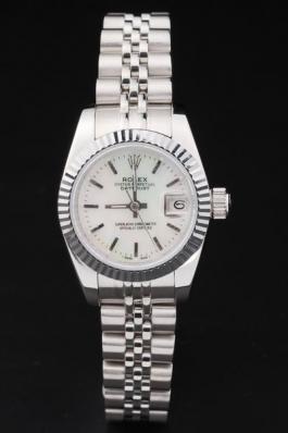 Rolex Datejust Mechanism Silver&White Women Watch-RD2456