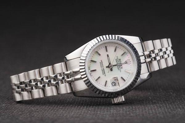 Rolex Datejust Mechanism Silver White Women Watch-RD2456