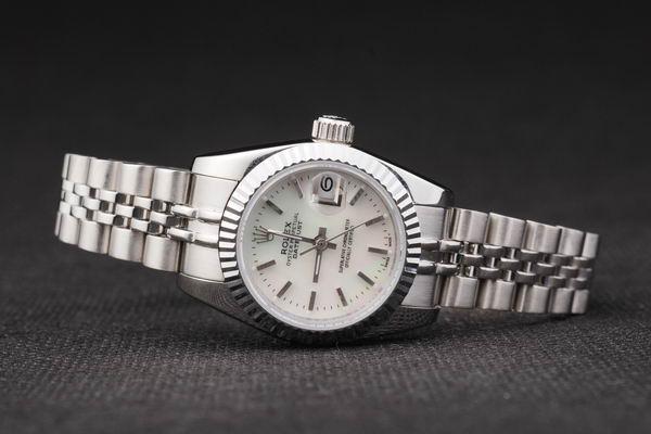 Rolex Datejust Mechanism Silver White Women Watch-RD2456