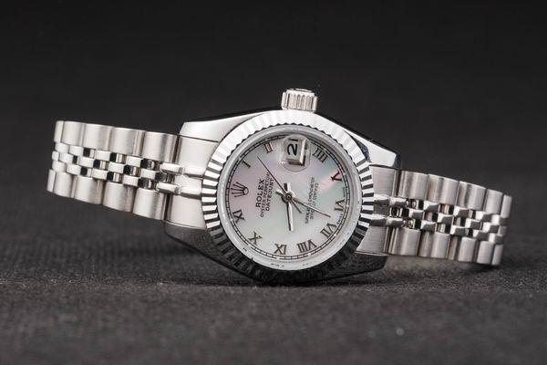 Rolex Datejust Mechanism Silver Bezel&White Surface Watch-RD2451