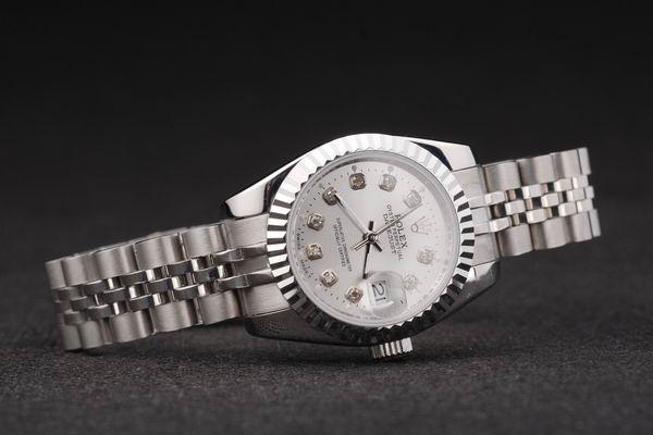 Rolex Datejust Mechanism Silver Cutwork Women Watch-RD2431