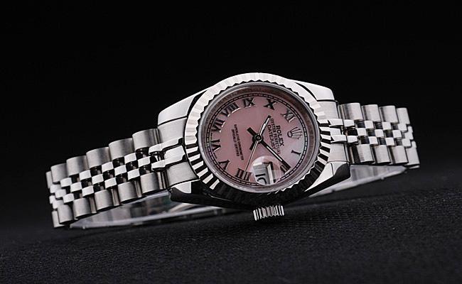 Rolex Datejust Pink Surface Stainless Steel Watch-RD3782