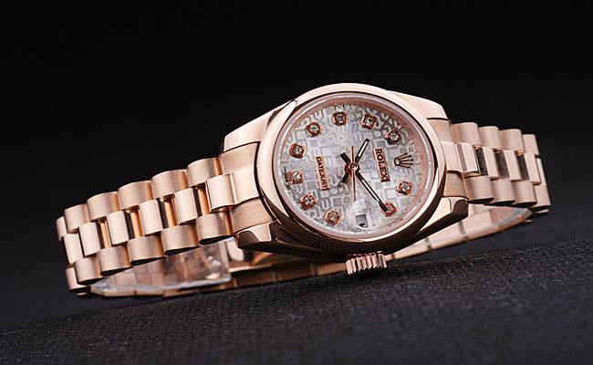 Rolex Datejust Rose Gold White Surface 25mm Watch-RD3759