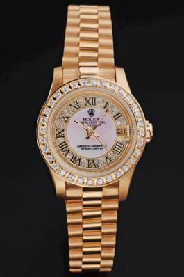 Rolex Datejust Rose Gold 25 mm Women Watch-RD3850