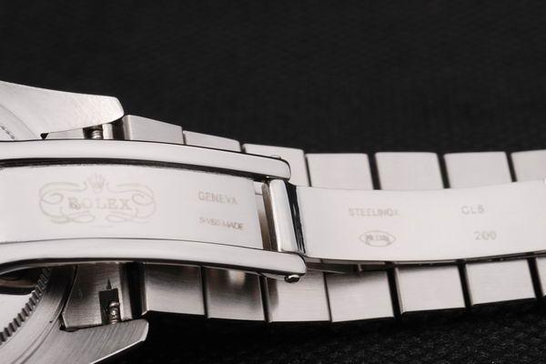 Rolex Datejust Silver Black Stainless Steel Watch-RD2411