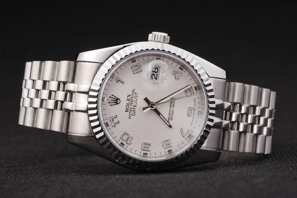 Rolex Datejust Silver Bezel&White Surface Watch-RD2392