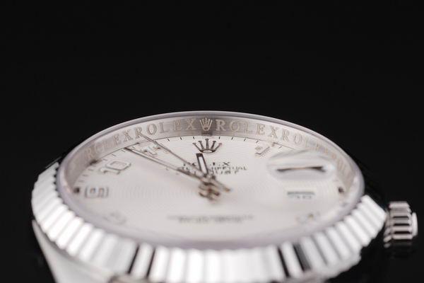 Rolex Datejust Silver Bezel White Surface Watch-RD2392