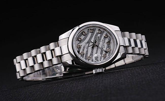Rolex Datejust Silver Cutwork Women 25mm Watch-RD3769