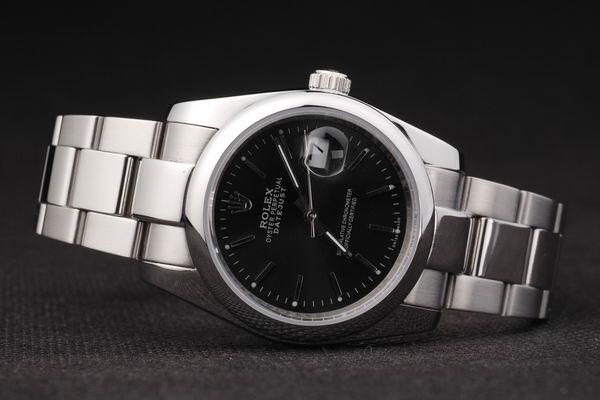 Rolex Datejust Swiss Mechanism Silver&Black Watch-RD2381