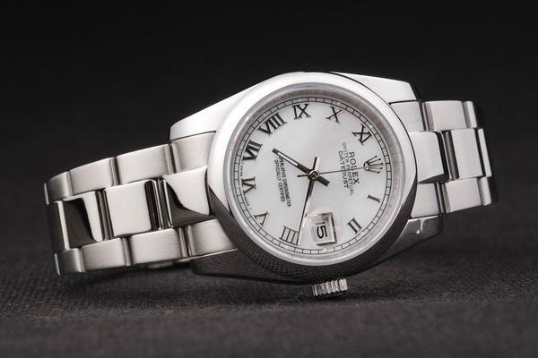 Rolex Datejust Swiss Mechanism Silver&White Watch-RD2380