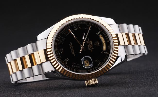 Rolex Day-Date Golden Black Surface Watch-RD2879