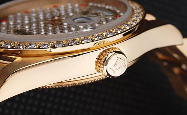 Rolex Day-Date Golden Diamond Cutwork 37mm Men Watch-RD3835