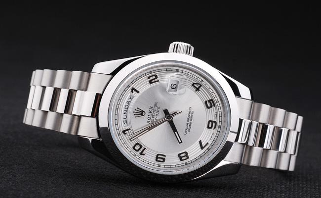 Rolex Day-Date Silver White Stainless Steel Watch-RD2904