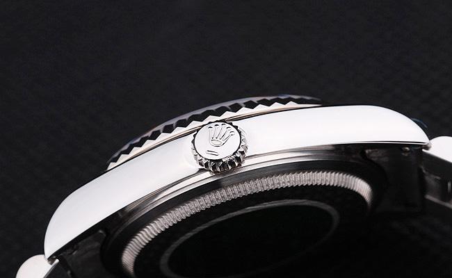 Rolex Day-Date Silver Cutwork Black Surface Watch-RD3818