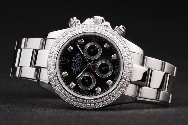 Rolex Daytona Mechanism Silver Bezel&Black 39mm Watch-RD4014