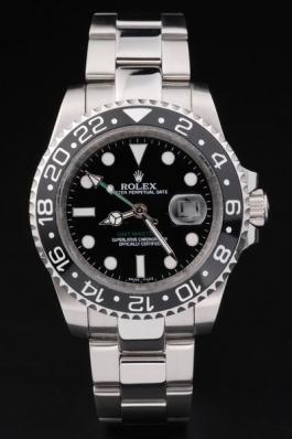 Rolex GMT-Master II Black Stainless Steel Men Watch-RM2418