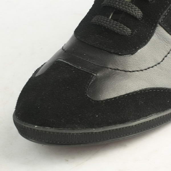 Salvatore Ferragamo Suede with Lambskin Sneaker Black