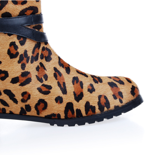 Yves Saint Laurent Chyc Biker Leopard Print Boots