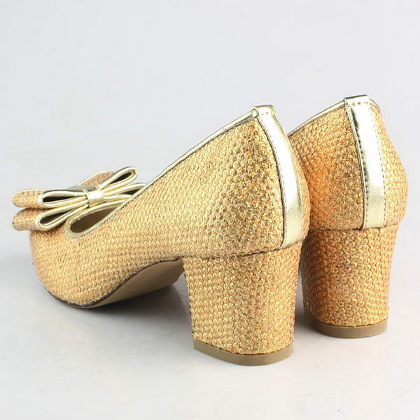 miu miu Rigid Sequined Bow Pump Gold