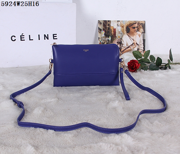 Celine in pelle blu Pochette