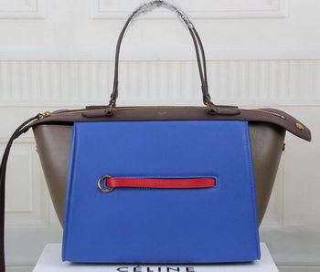 Celine Anello Borsa liscia pelle di vitello 176203 Royal & Khaki & Maroon