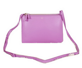 Celine Trio pelle di vitello Tracolla C27002 Lavanda