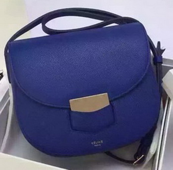 Pelle Celine Trotteur Borsa in pelle di vitello blu CTA4298