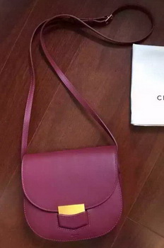 Celine Trotteur Borsa in pelle liscia CTA4298 Borgogna