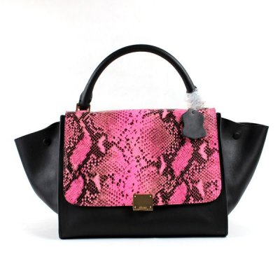 Celine Black Rose Classic modello di Borsa in pelle serpente