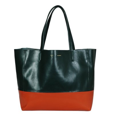 Borse Celine scuro di pelle di pecora Green Orange