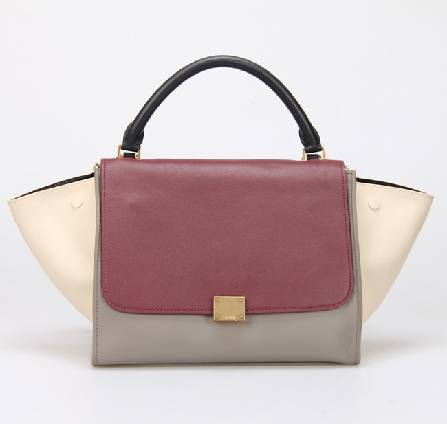 Celine Classic Wine Red Borse in pelle di vacchetta