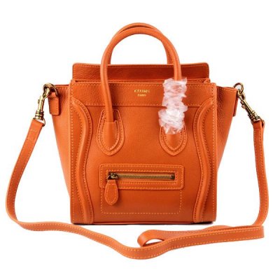 Celine Boston Arancione Pelle Borse