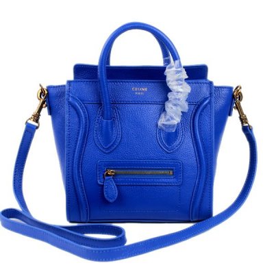 Celine Boston Blu Scuro Pelle Borse