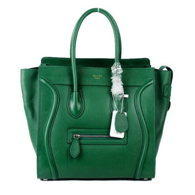 Celine Boston Dark Green Sorriso Pelle Borse