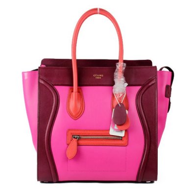 Celine Boston Rose Borgogna Anguria Rosso Borse in pelle Sorriso