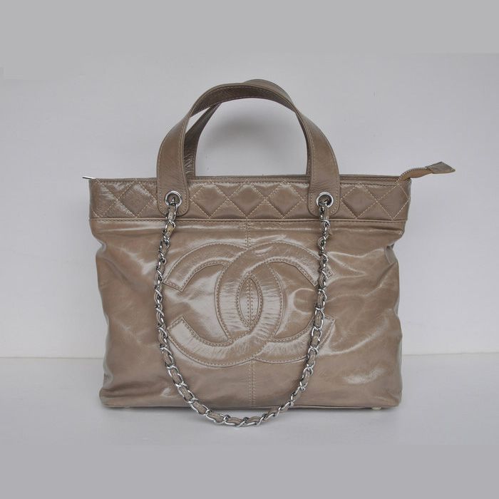 Chanel Olio Cera borsa in pelle 67195 Khaki