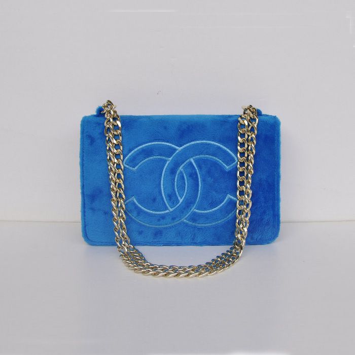 Chanel Autunno Inverno 2014 Shoulder Borse A69557 Blu