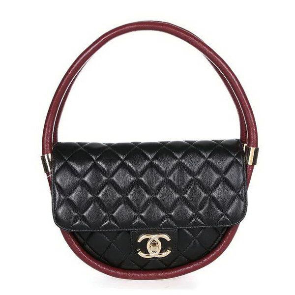 Chanel A52189 Flap Shoulder Borse in pelle di pecora nera