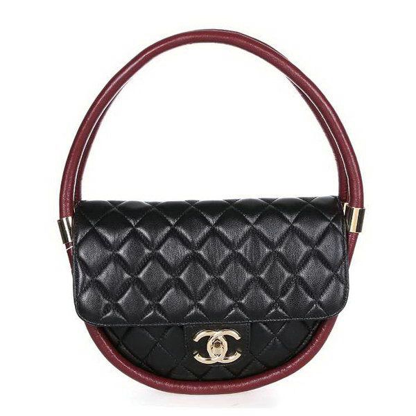 Chanel A52189 Flap Shoulder Borse in pelle di pecora nera