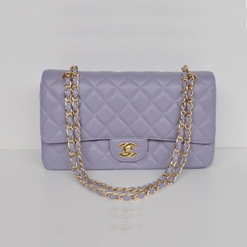 Rice Chanel Flap Borse Catenina d'oro 1113 viola chiaro