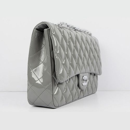 Nuovi Chanel Patent borse in pelle di mucca 1113 grigio